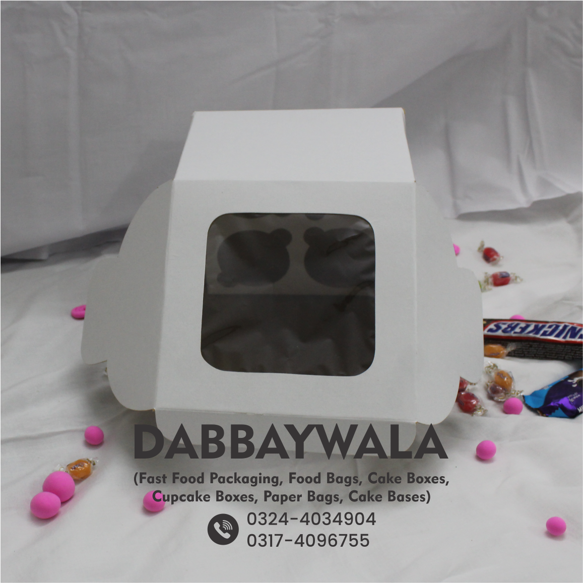 4 Cupcake Box - Square