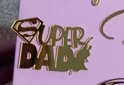 Super Dad bold acrylic tag