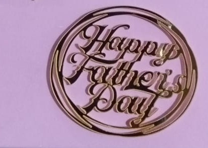 Happy fathers day circle acrylic tag