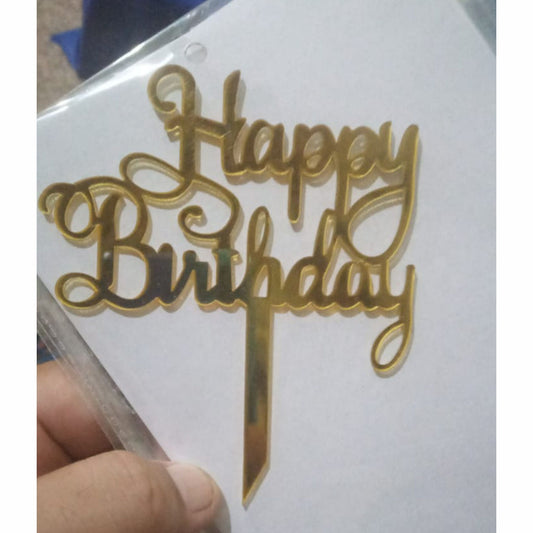 Happy Birthday-Golden Acrylic Material