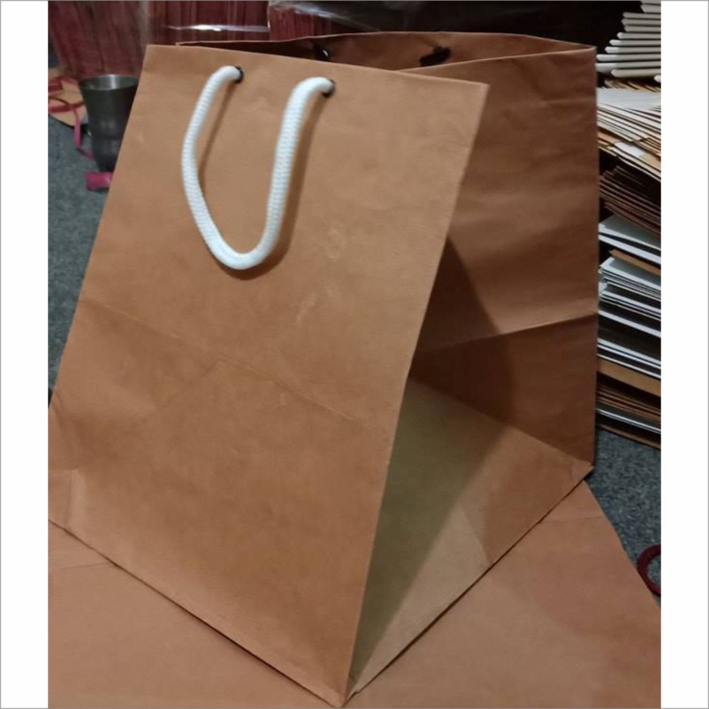 7x7x7 inch Paper Bag for 6 inch Cake Boxes