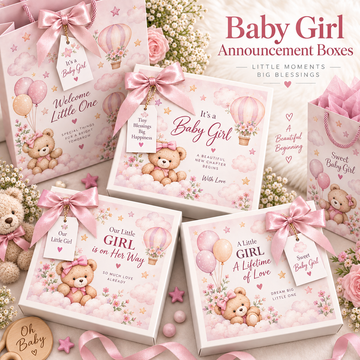 Baby Girl Announcement Boxes