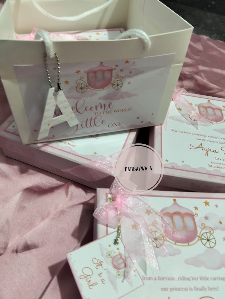 Fairytale Princess Baby Girl Announcement Box