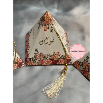 Full color Flower Pyramid Bid Box (MOQ 100)