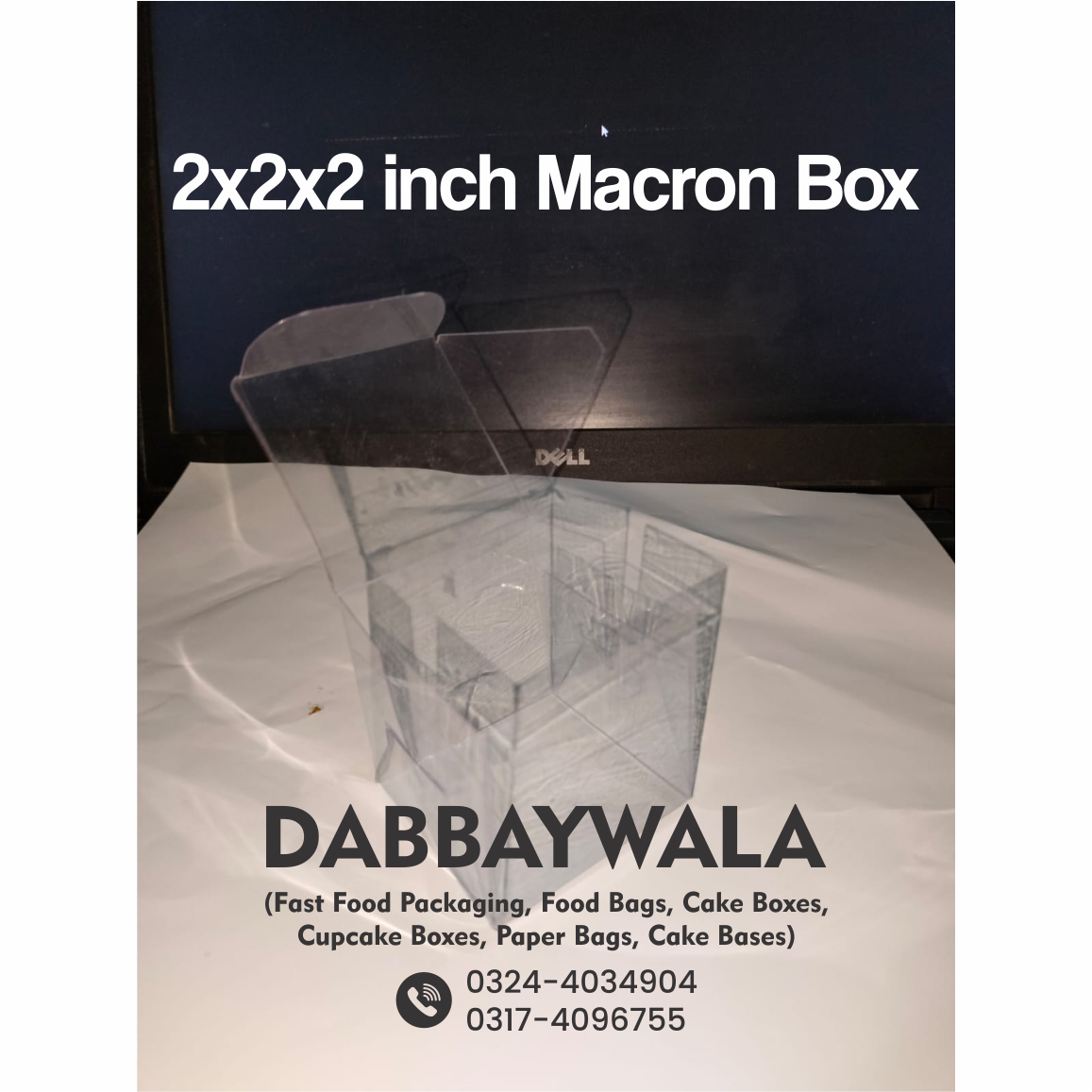 2x2x2 inch - 2 Macron Box Transparent – Dabbaywala