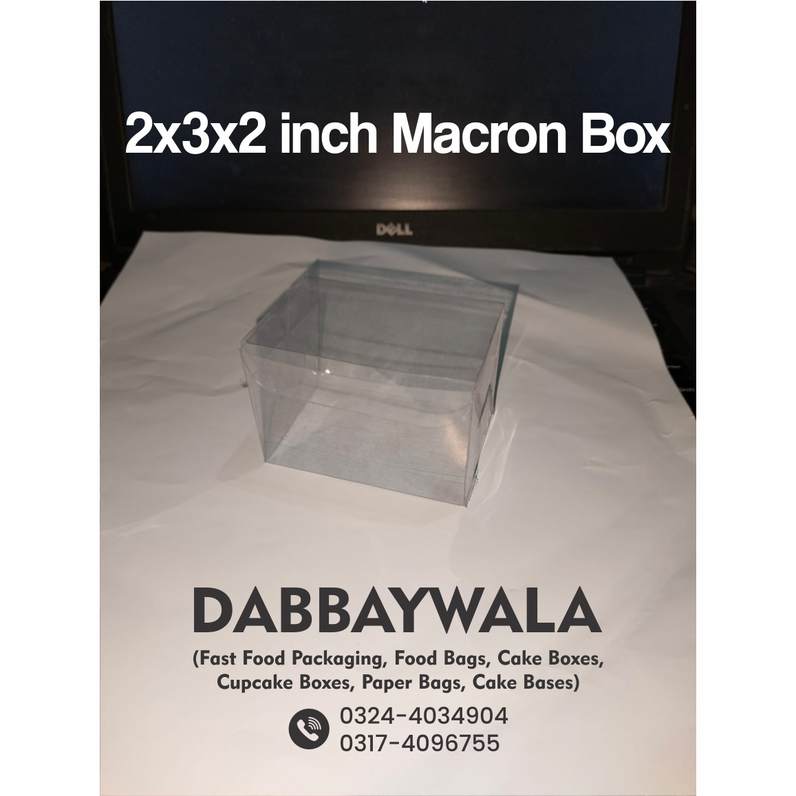 2x3x2 inch - 3 Macron Box Transparent
