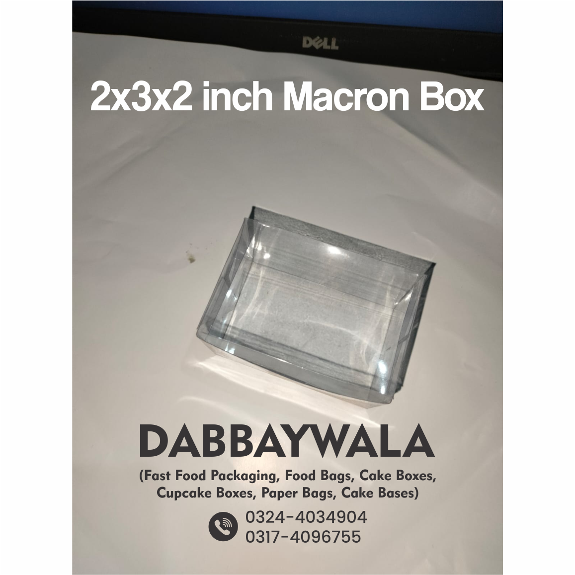 2x3x2 inch - 3 Macron Box Transparent