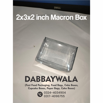 2x3x2 inch - 3 Macron Box Transparent