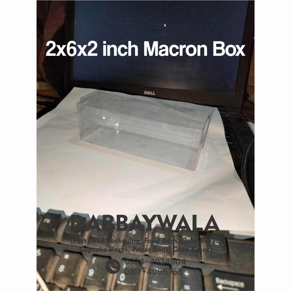 2x6x2 inch - 6 Macron Box Transparent