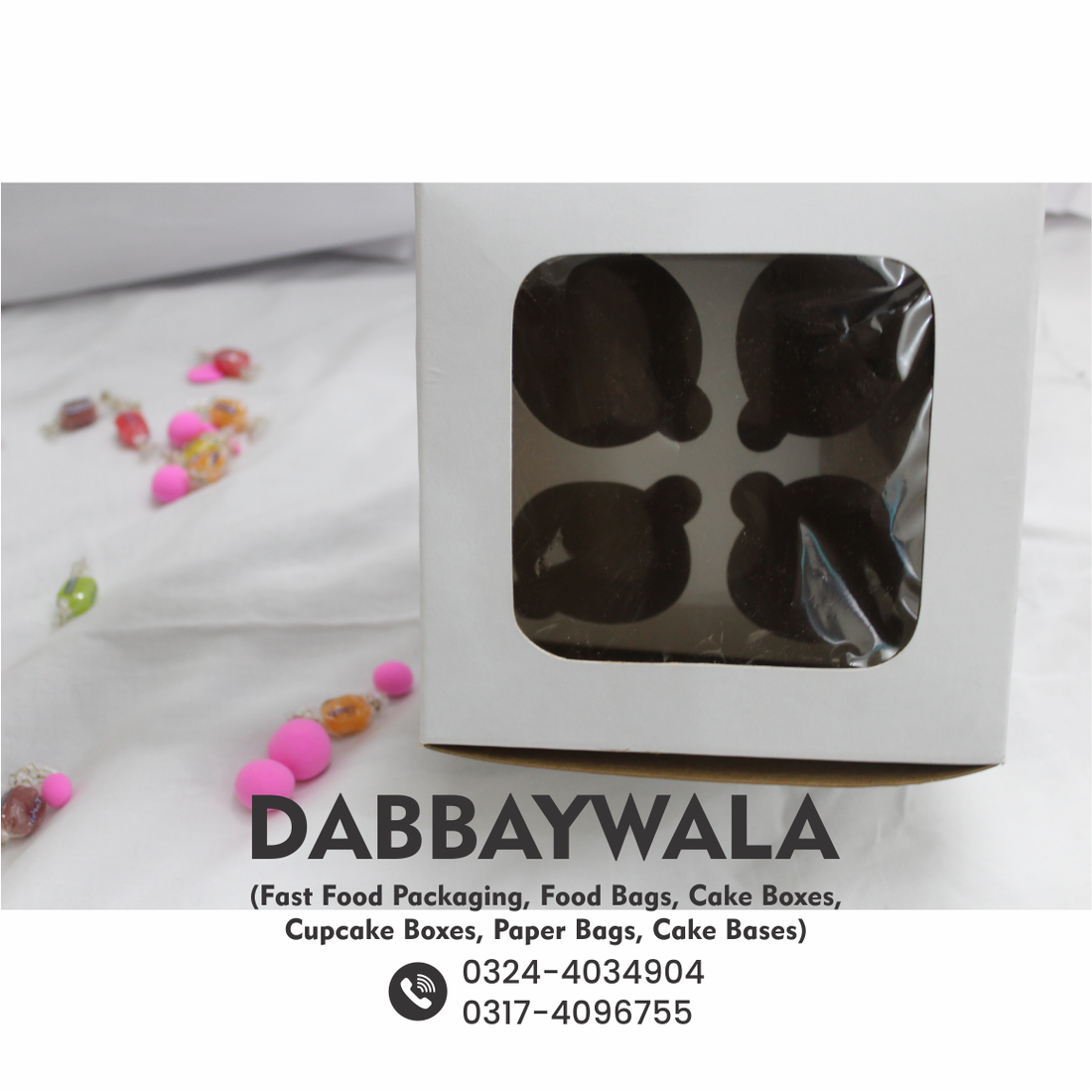 4 Cupcake Box - Square