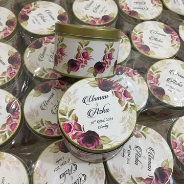 4-Inch Round Baat Pakki Boxes | Baat Pakki Favor Boxes
