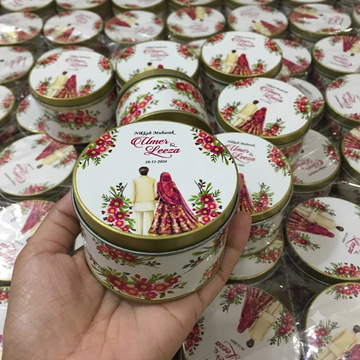 3-Inch Round Nikkah Bid Boxes | Premium Wedding Favor Boxes