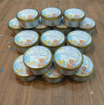 5.5-Inch Round 500-Gram Sweet Boxes | Baby Girl & Baby Boy Announcement