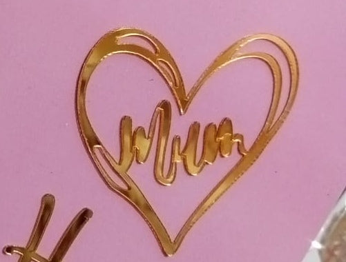 Mum(heart) acrylic Tag