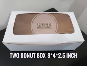 2 donut box 8x4x2.5 inch