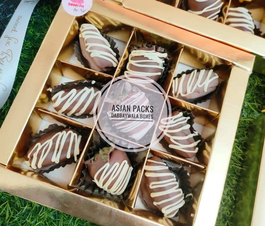 9 cavity chocolate box Transparent lid