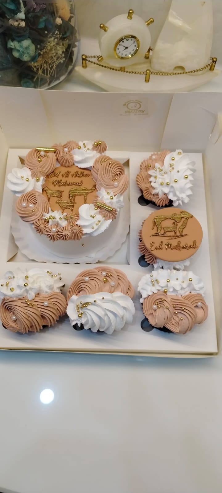 Curve shape Bento+5 cupcake BOX 10*10*5 INCH