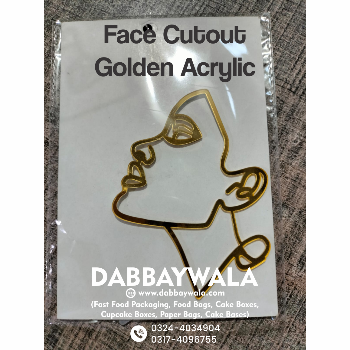 Face Cut - Golden Acrylic