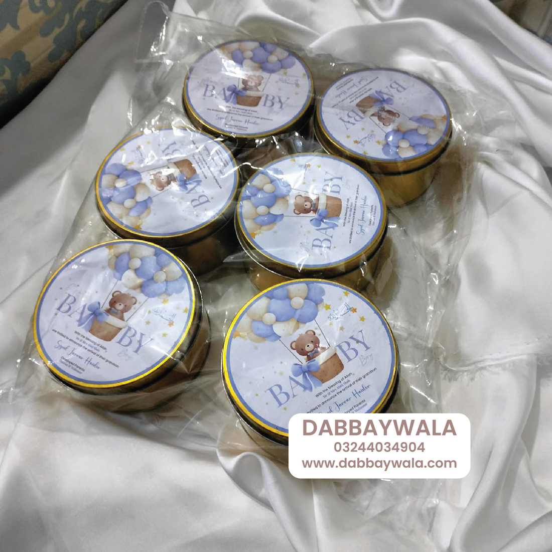 4-Inch Round 250-Gram Sweet Boxes | Baby Girl & Baby Boy Announcement