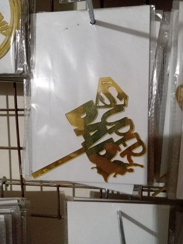 Super Dad bold letter Topper