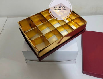 12 cavity chocolate box Top and bottom coloured