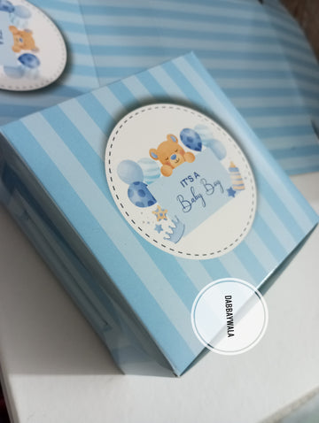 Baby boy announcement 4*4*2 inch