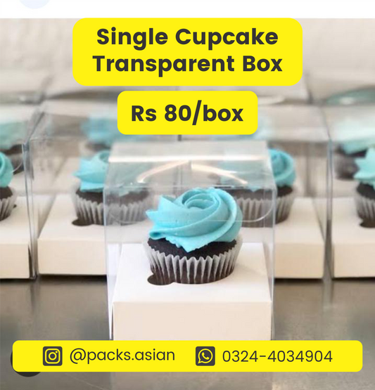 Single Cupcake Transparent Box