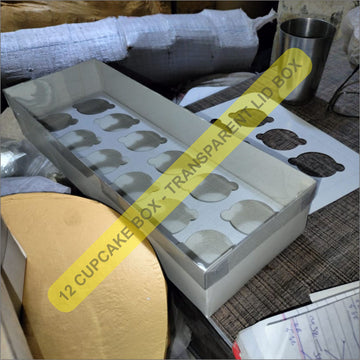 16x7x3 inch - 12 Cupcake Clear Lid Box